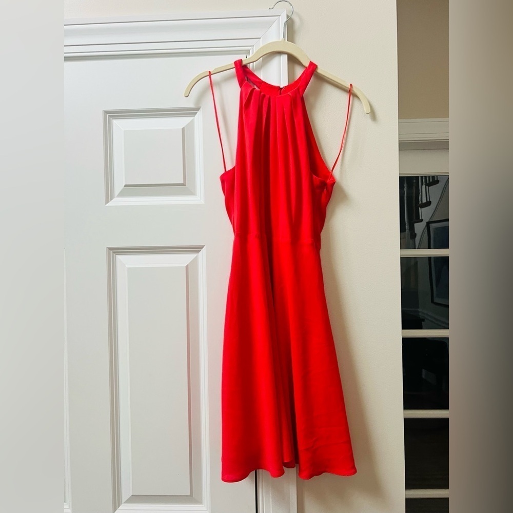 Express Red Halter Strapless Sundress